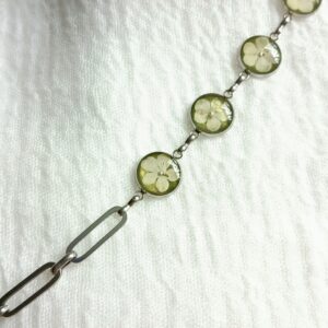 Pulsera floral, "modelo eslabón"