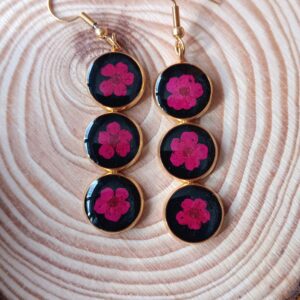 Pendientes triple flor